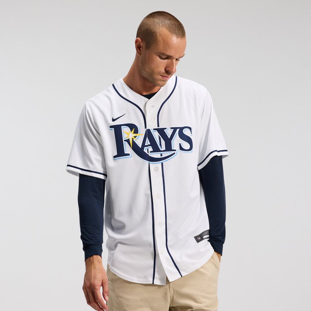 Tampa Bay Rays Yandy Díaz Nike White Home Replica Jersey product image 2, provided for visual reference and product detail
