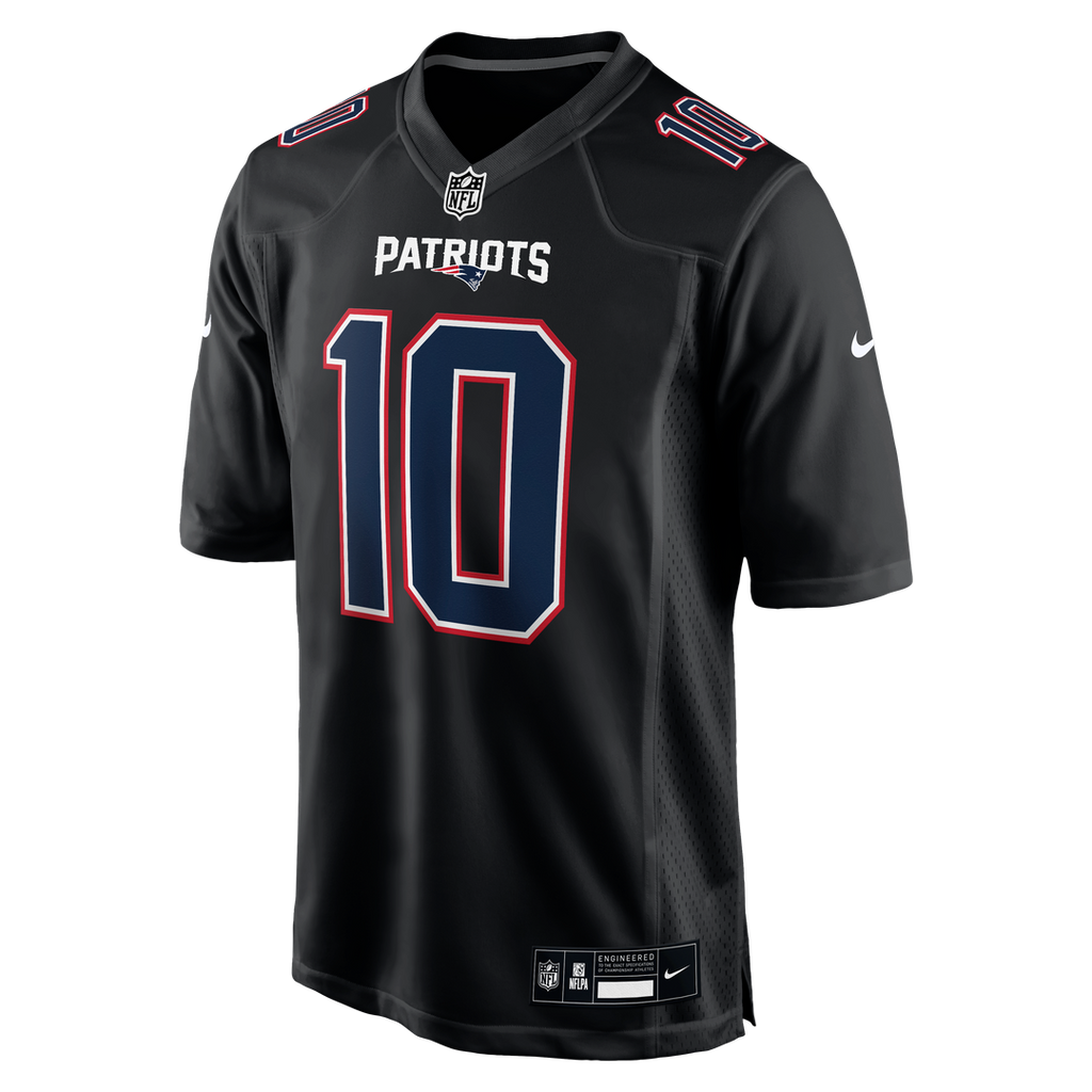 New England Patriots Drake Maye Nike Carbon Black Game Jersey product image 5, provided for visual reference and product