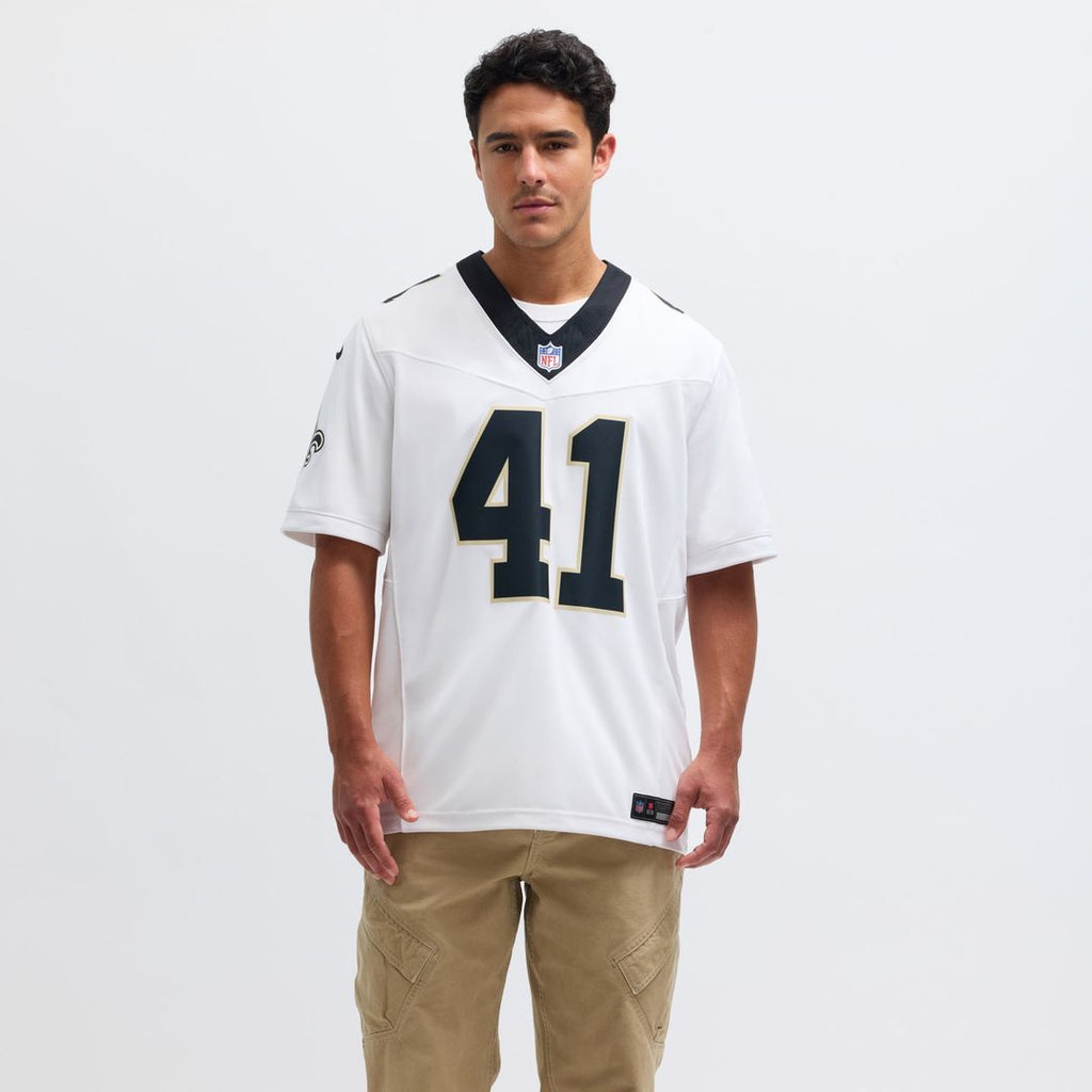 New Orleans Saints Alvin Kamara Nike White Vapor F.U.S.E. Limited Jersey product image 4, provided for visual reference and