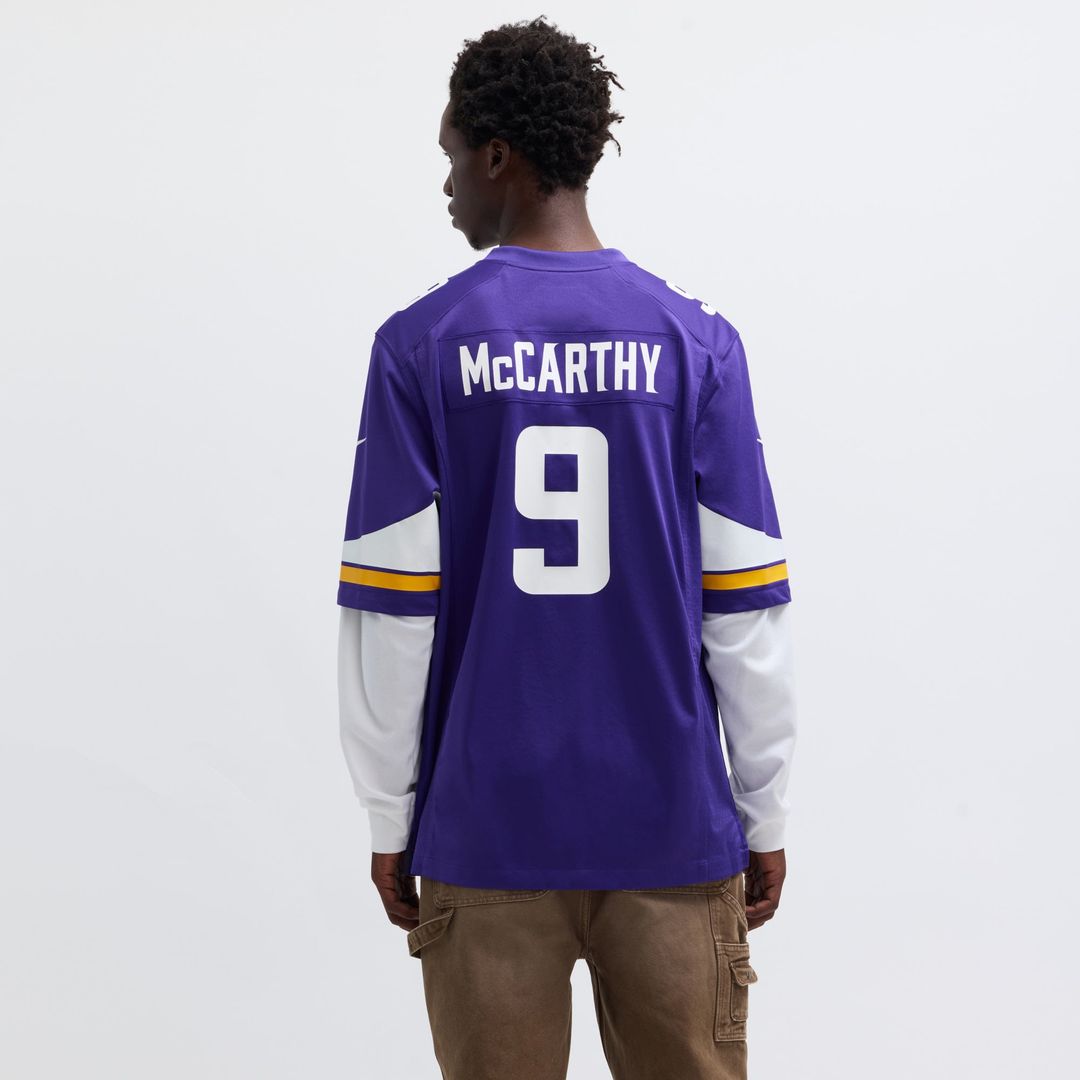 Minnesota Vikings J.J. McCarthy Nike Purple Player Game Jersey product image 5, provided for visual reference and product