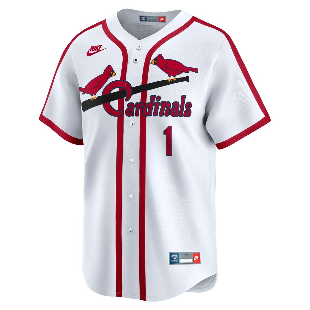 St. Louis Cardinals Ozzie Smith Nike White Throwback Cooperstown Collection Limited Jersey product image 2, provided for