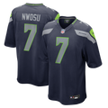 Seattle Seahawks Uchenna Nwosu Nike College Navy Team Game Jersey product image 1, provided for visual reference and product