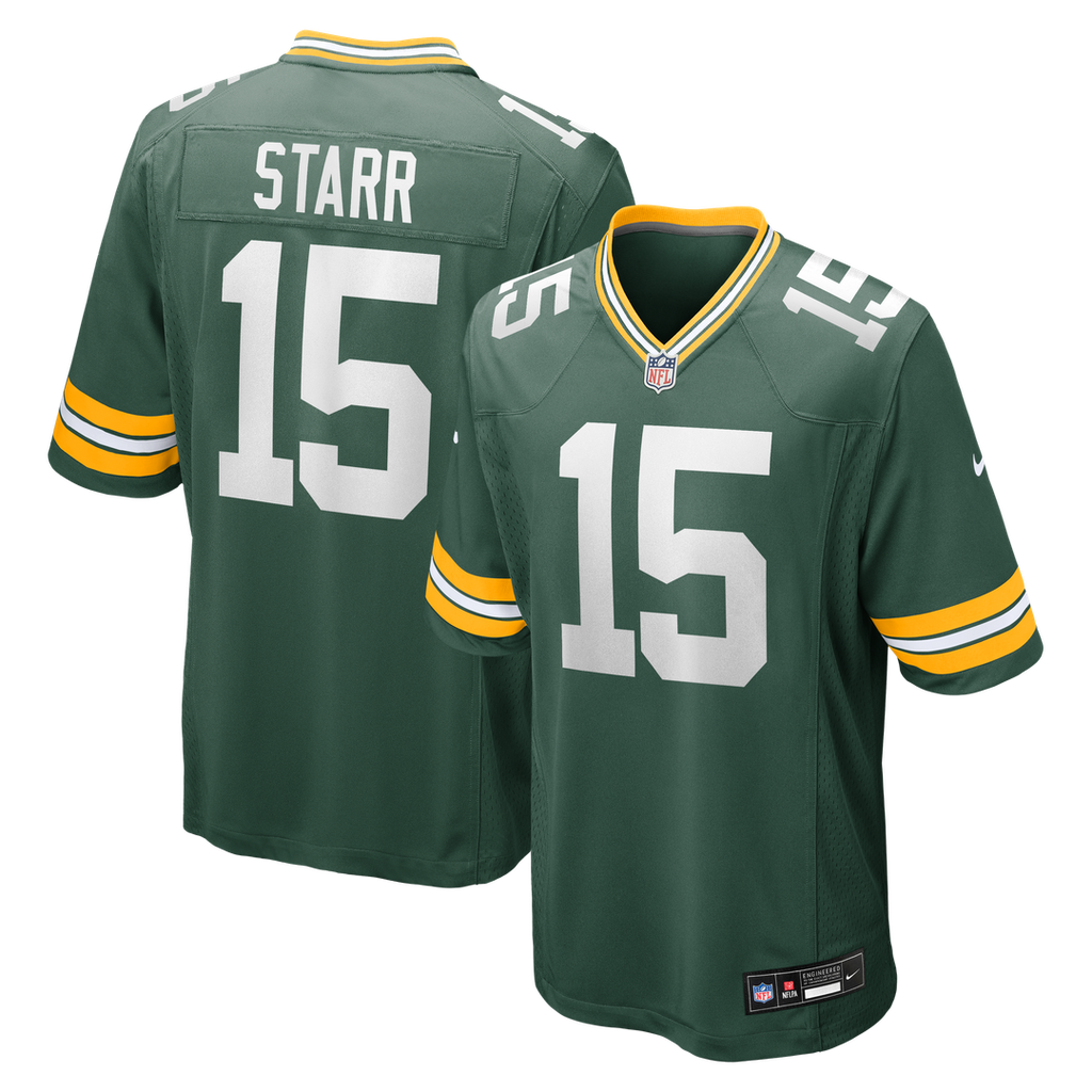 Green Bay Packers Bart Starr Nike Green Game Retired Player Jersey product image 1, provided for visual reference and