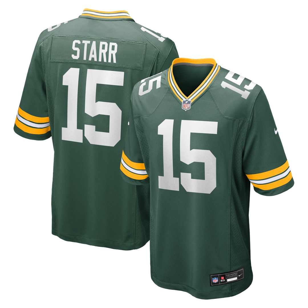 Green Bay Packers Bart Starr Nike Green Game Retired Player Jersey product image 1, provided for visual reference and