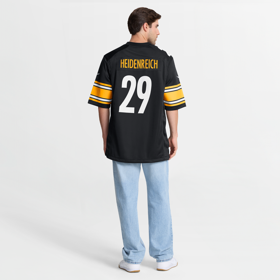 Pittsburgh Steelers Eli Heidenreich Nike Black Team Game Jersey product image 8, provided for visual reference and product