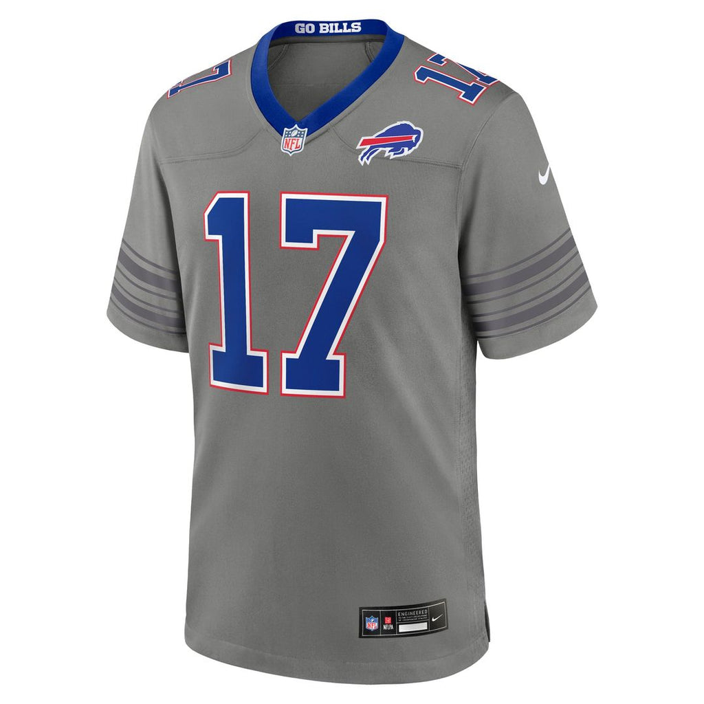 Buffalo Bills Josh Allen Nike Gray Nickel City Game Jersey product image 5, provided for visual reference and product detail