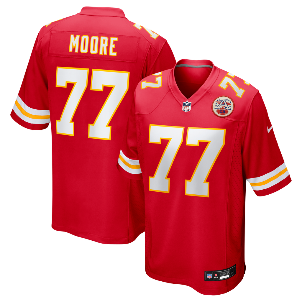 Kansas City Chiefs Jaylon Moore Nike Red Team Game Jersey product image 1, provided for visual reference and product detail