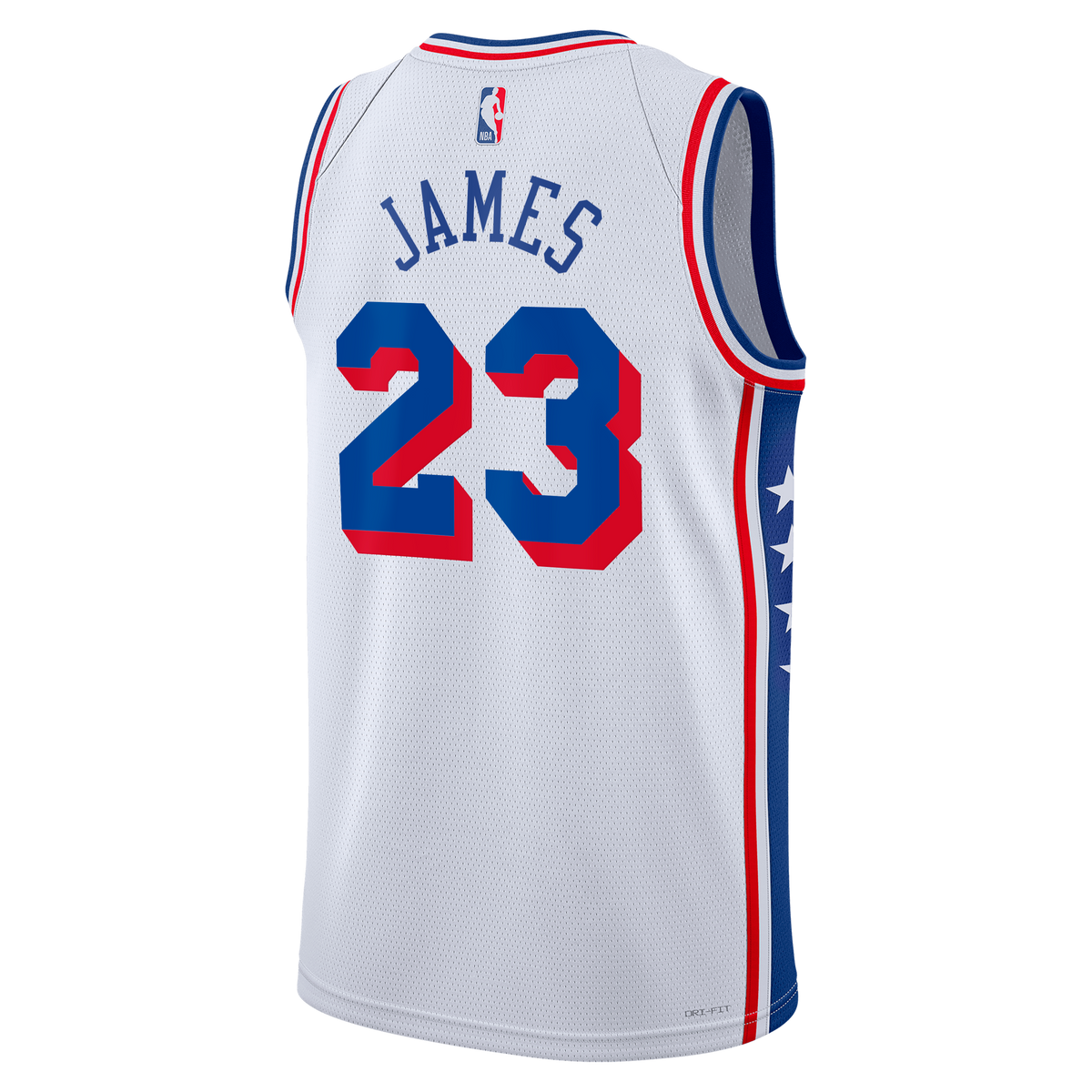 Philadelphia 76ers Nike Association Edition Swingman Jersey - White - Lebron James - Unisex product image 4, provided for