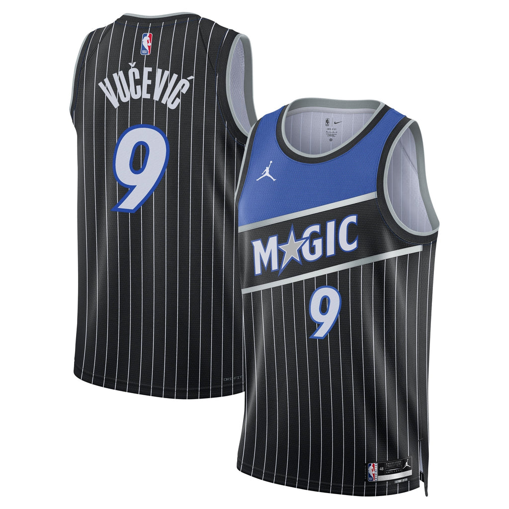 Orlando Magic Jordan Brand Statement Edition Jersey - Black - Nikola Vučević - Unisex product image 1, provided for visual
