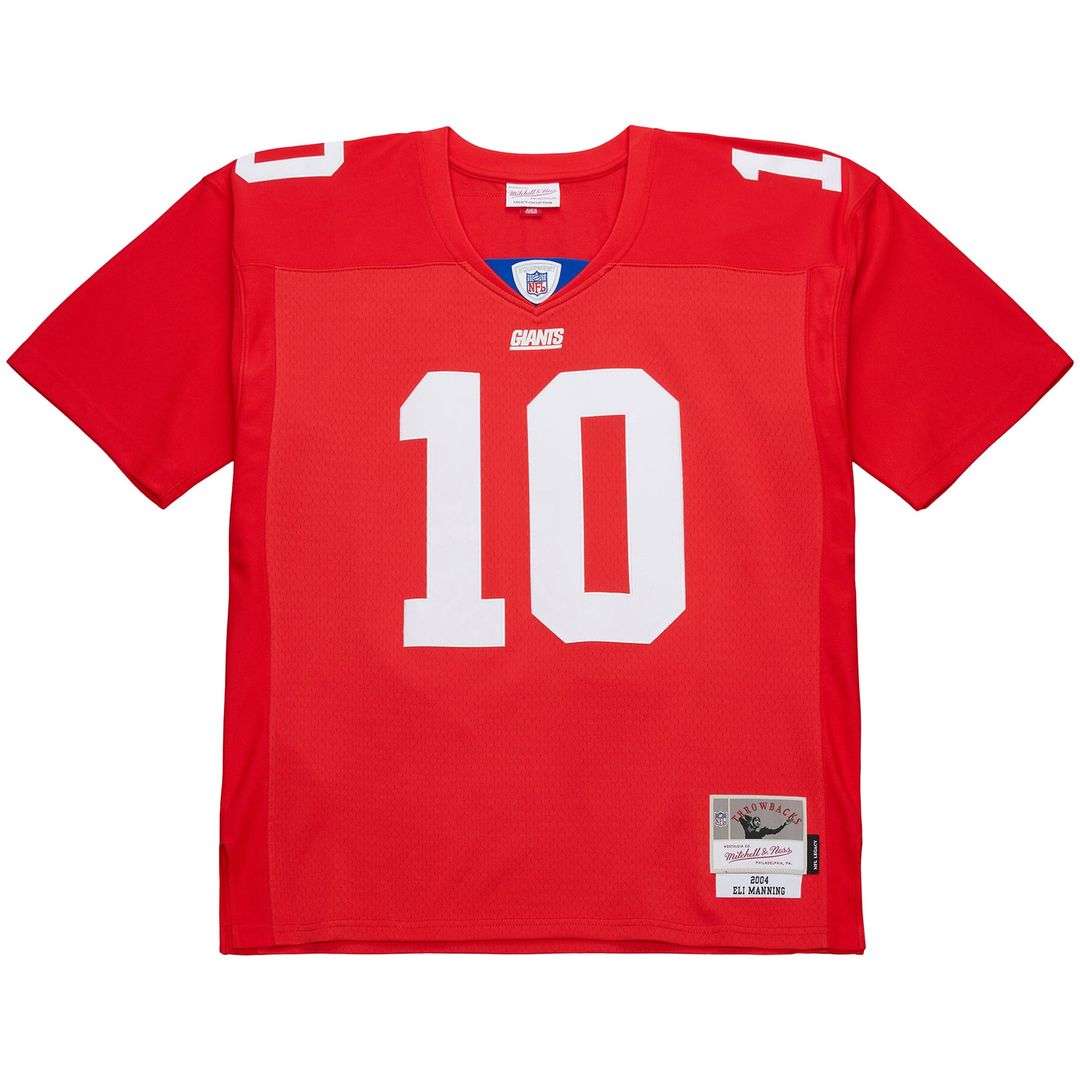 New York Giants Eli Manning Mitchell & Ness Red 2004 Legacy Replica Jersey product image 2, provided for visual reference