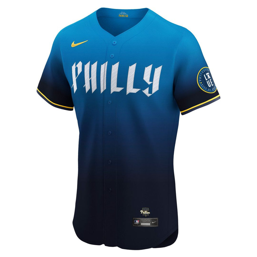 Philadelphia Phillies Bryce Harper Nike Navy City Connect Elite Jersey product image 2, provided for visual reference and
