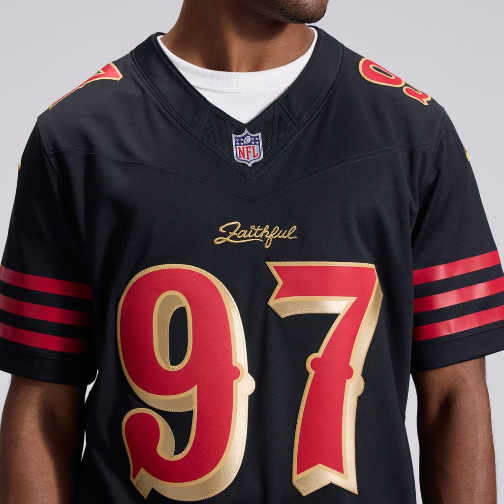 San Francisco 49ers Nick Bosa Nike Black Rivalries Collection Stitched Limited Jersey product image 8, provided for visual