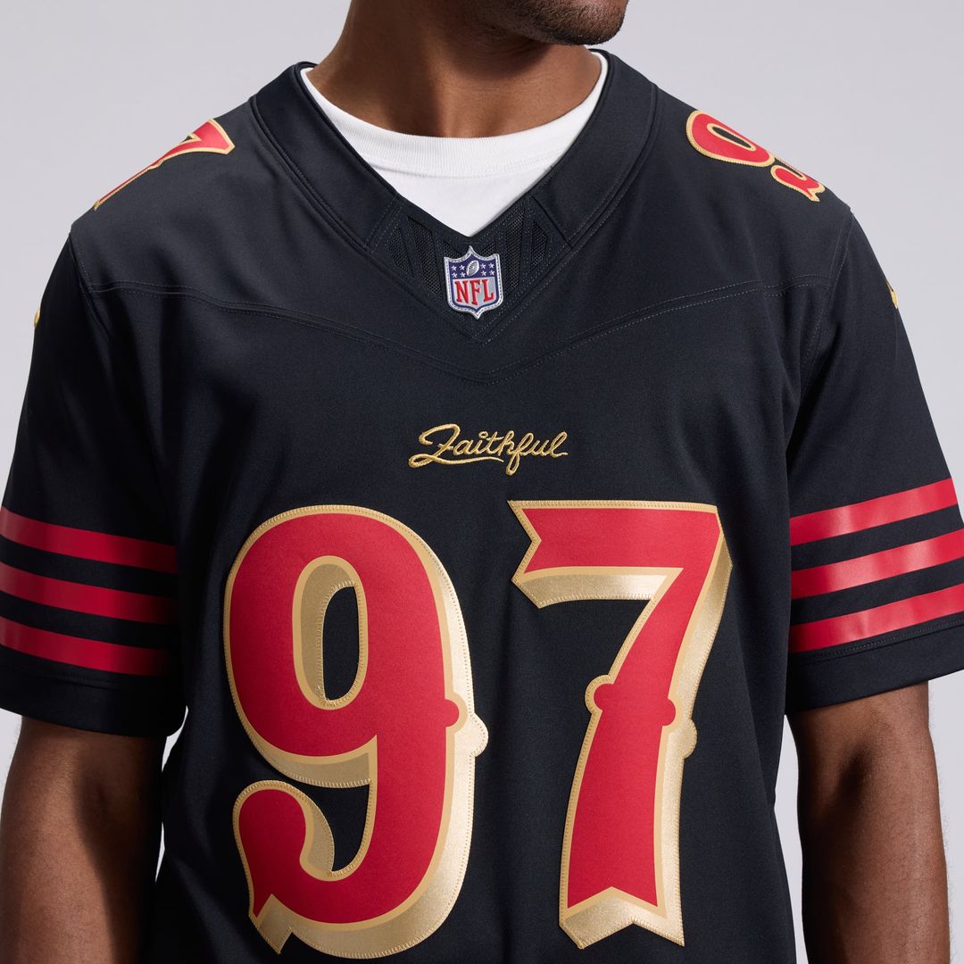 San Francisco 49ers Nick Bosa Nike Black Rivalries Collection Stitched Limited Jersey product image 8, provided for visual