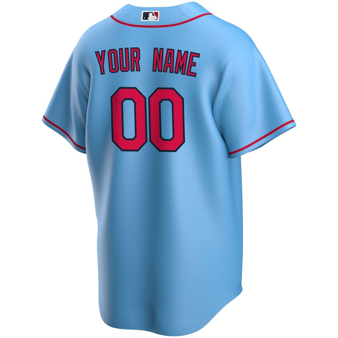 St. Louis Cardinals Nike Light Blue Alternate Replica Custom Jersey product image 3, provided for visual reference and