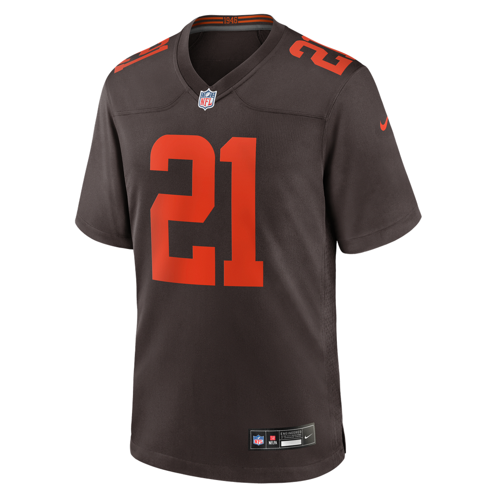 Cleveland Browns Denzel Ward Nike Brown Alpha Dawg Game Jersey product image 2, provided for visual reference and product
