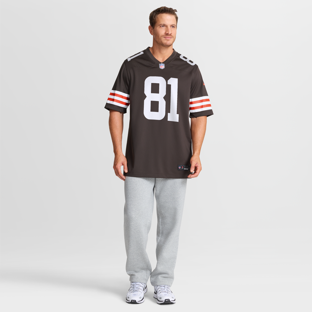 Cleveland Browns Luke Floriea Nike Brown Team Game Jersey product image 6, provided for visual reference and product detail