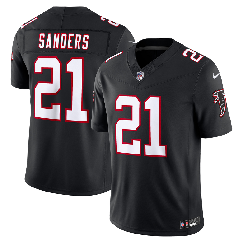 Atlanta Falcons Deion Sanders Nike Black Alternate Throwback Vapor F.U.S.E. Stitched Retired Limited Jersey product image 4,