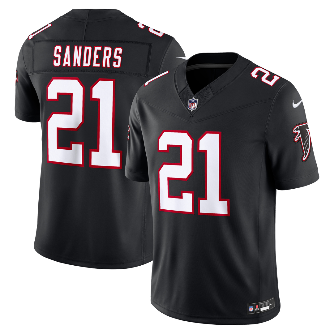 Atlanta Falcons Deion Sanders Nike Black Alternate Throwback Vapor F.U.S.E. Stitched Retired Limited Jersey product image 4,