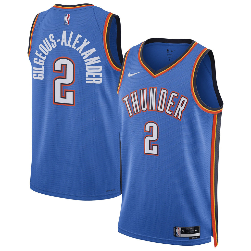 Oklahoma City Thunder Nike Replica Icon Swingman Jersey - Gilgeous-Alexander- Unisex product image 2, provided for visual
