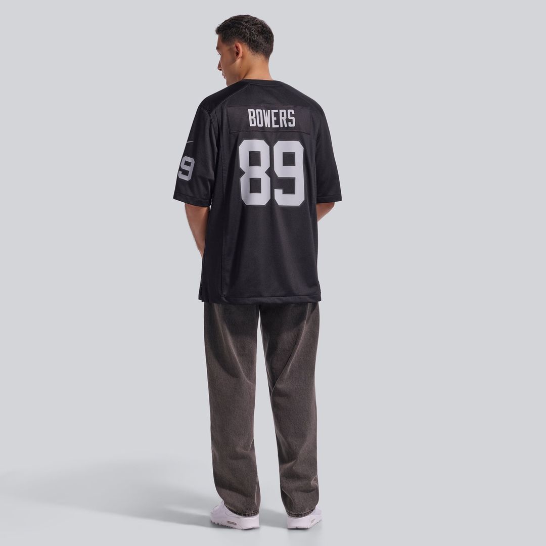 Las Vegas Raiders Brock Bowers Nike White Game Jersey product image 11, provided for visual reference and product detail