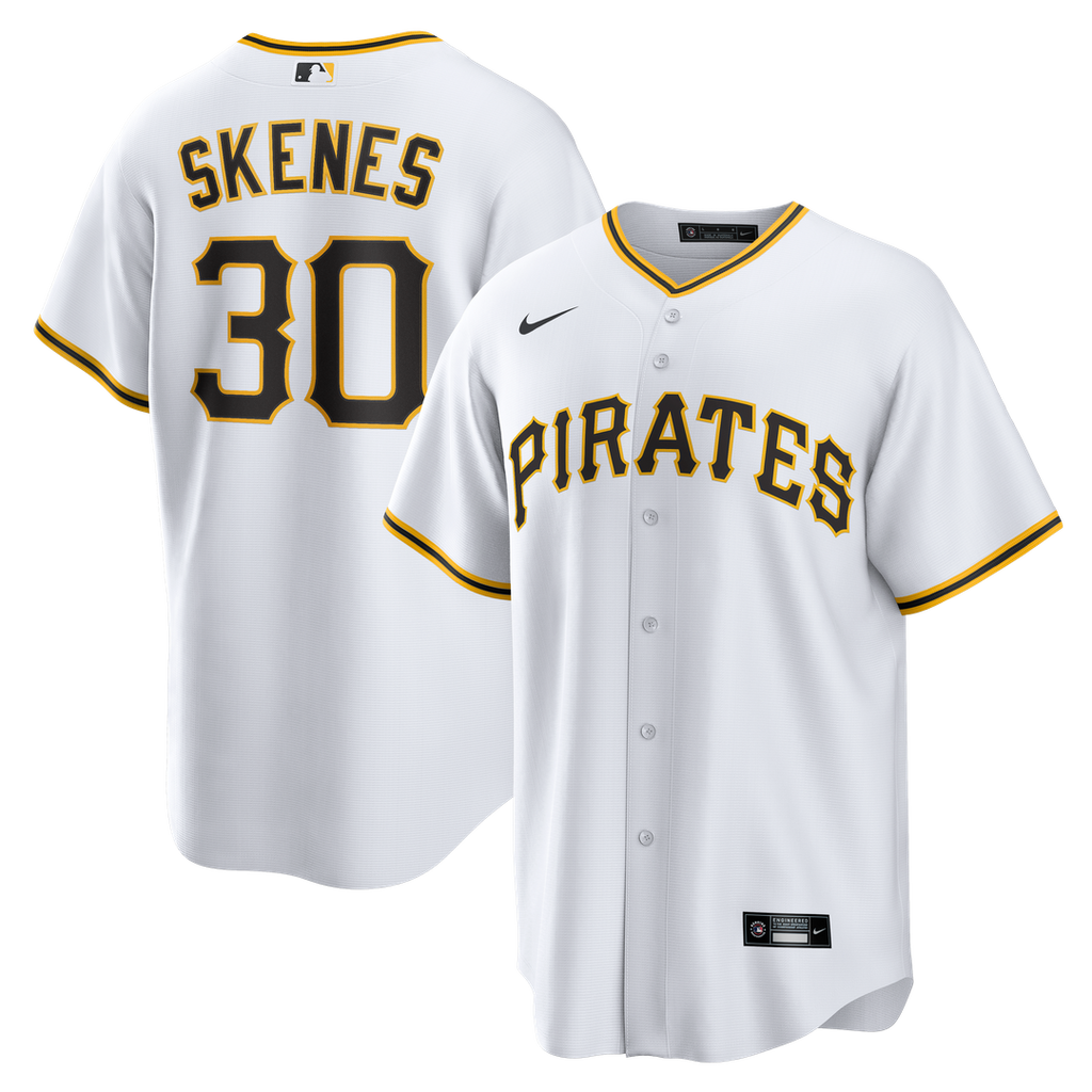 Pittsburgh Pirates Paul Skenes Nike White Home Replica Player Jersey product image 6, provided for visual reference and