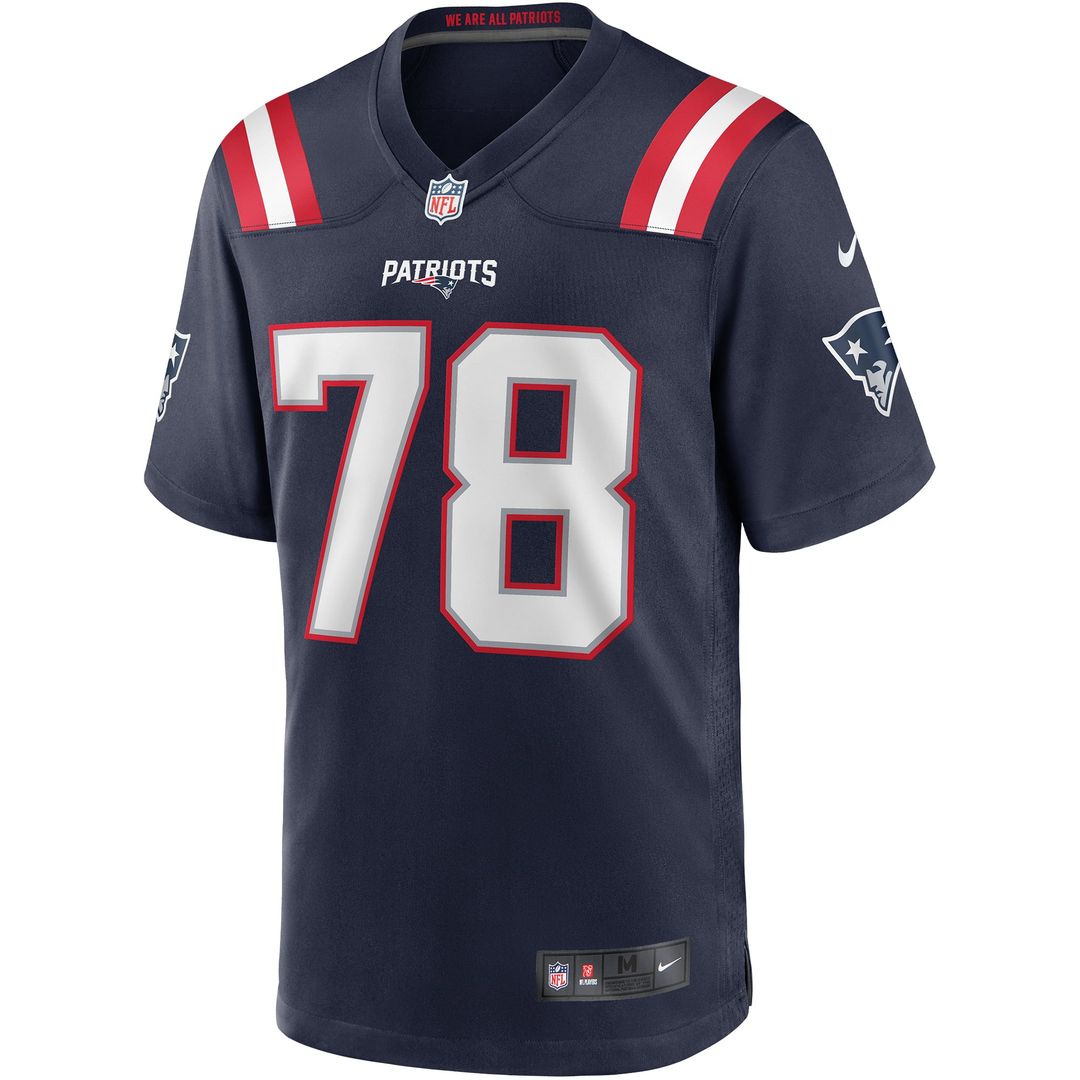 New England Patriots Bruce Armstrong Nike Navy Game Retired Player Jersey product image 2, provided for visual reference and