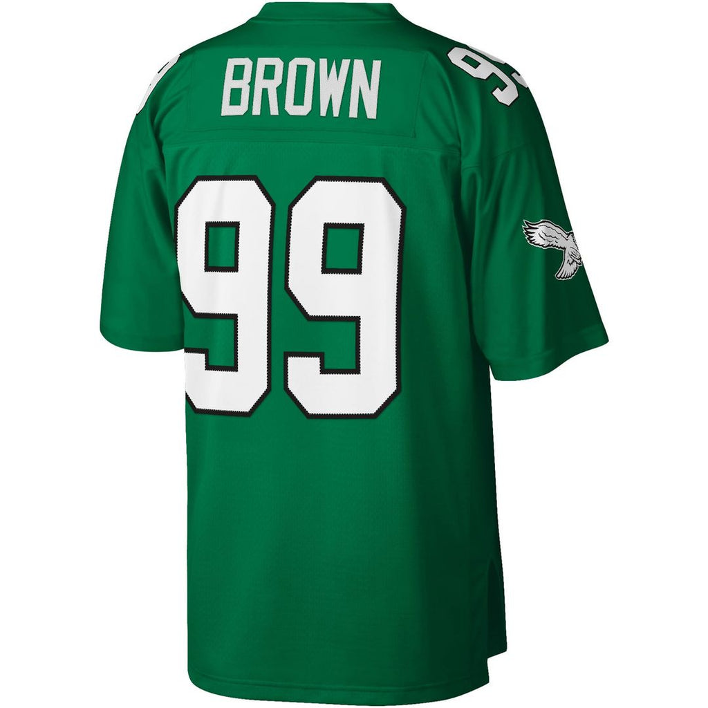 Philadelphia Eagles Jerome Brown Mitchell & Ness Kelly Green Legacy Replica Jersey product image 3, provided for visual