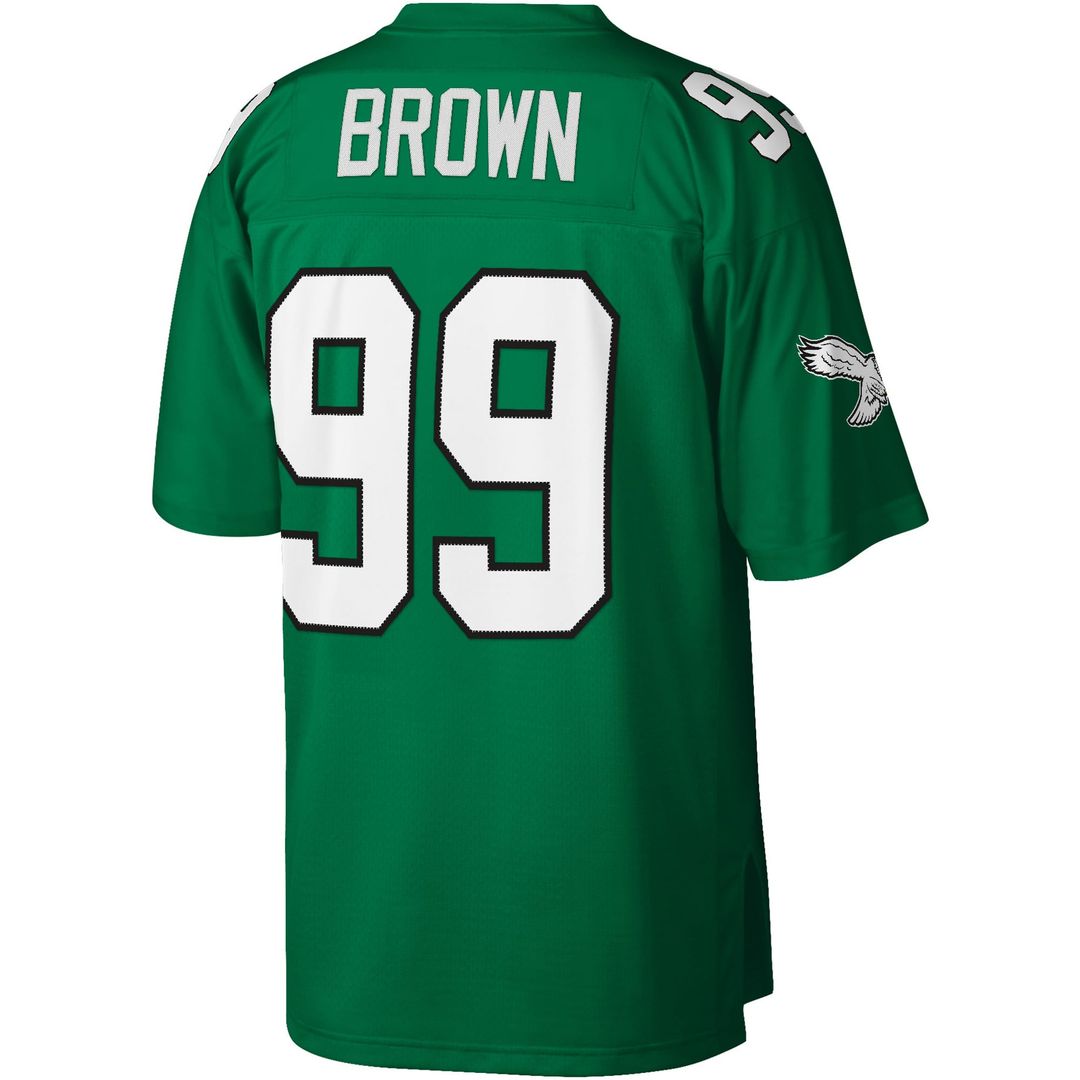 Philadelphia Eagles Jerome Brown Mitchell & Ness Kelly Green Legacy Replica Jersey product image 3, provided for visual