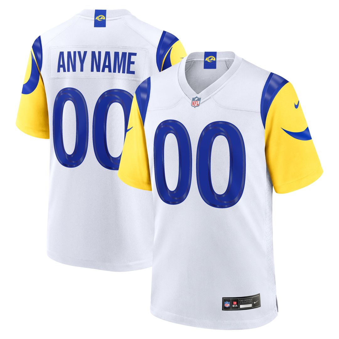 Los Angeles Rams Nike White Custom Game Jersey product image 1, provided for visual reference and product detail review