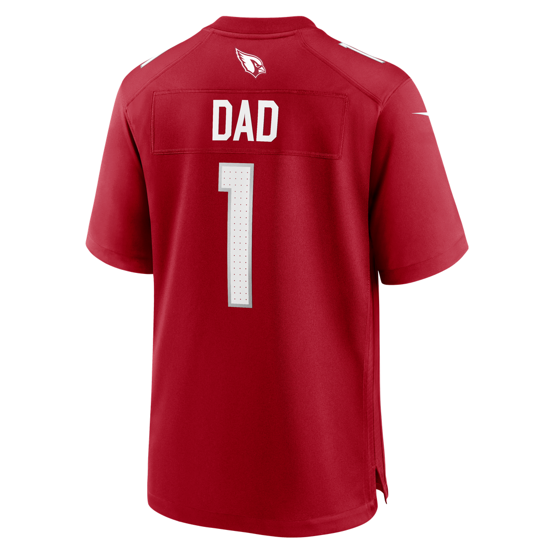 Arizona Cardinals Number 1 Dad Nike Cardinal Game Jersey product image 3, provided for visual reference and product detail