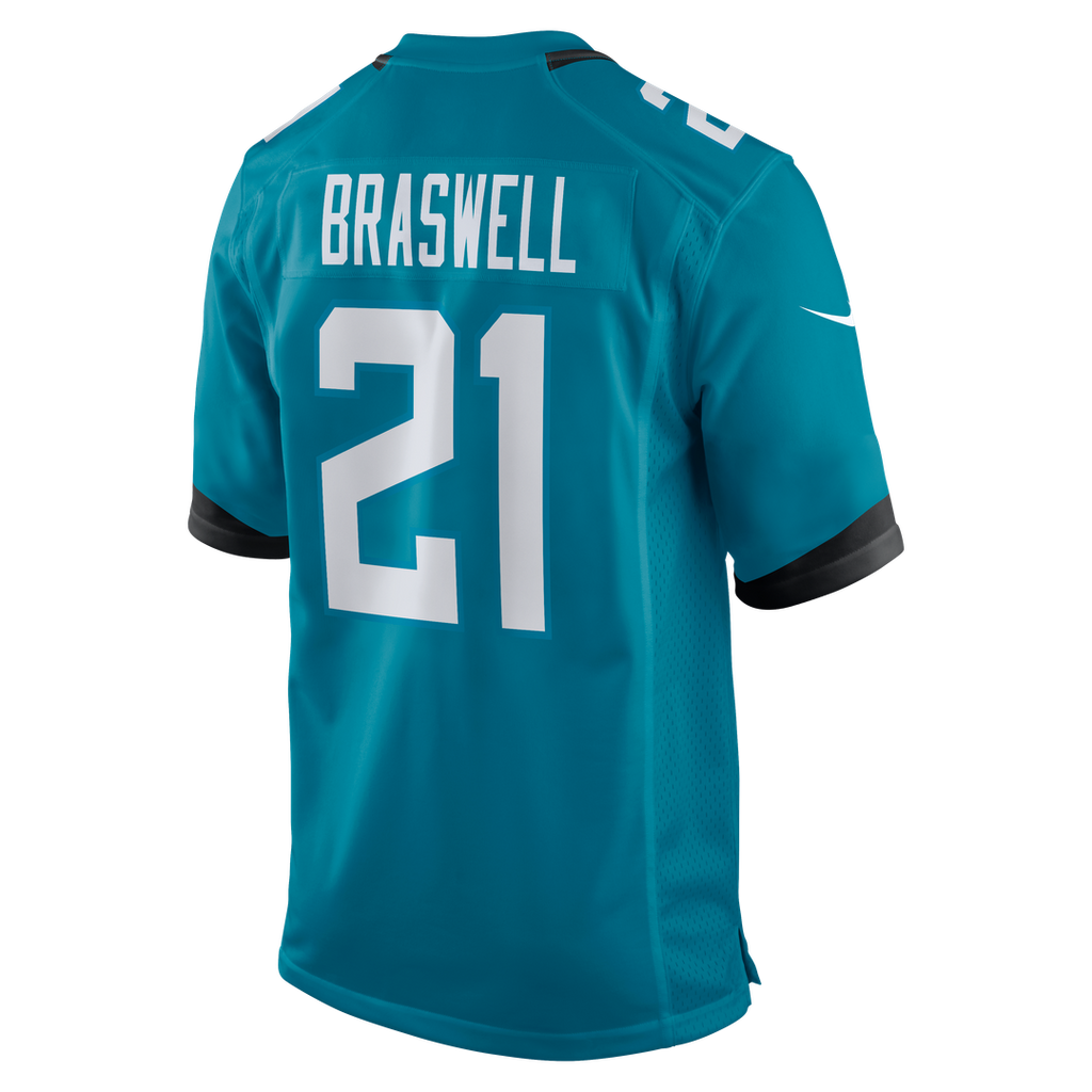 Jacksonville Jaguars Christian Braswell Nike Teal Team Game Jersey product image 3, provided for visual reference and