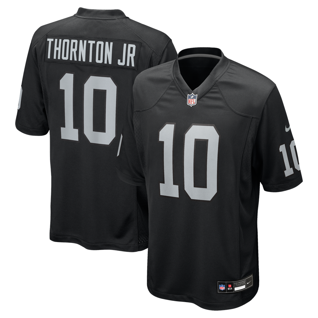 Las Vegas Raiders Dont'e Thornton Jr. Nike Black Team Game Jersey product image 1, provided for visual reference and product