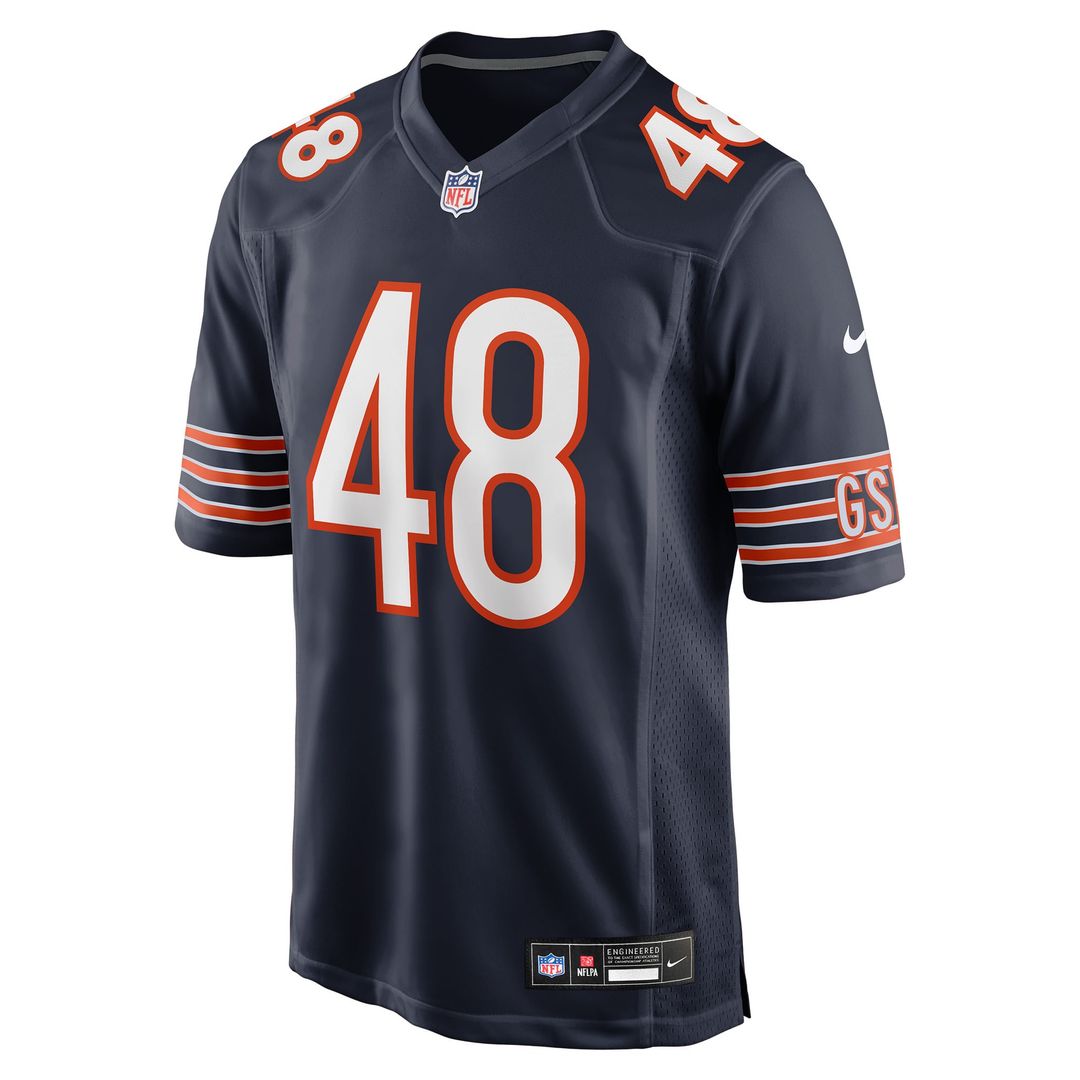 Chicago Bears D'Marco Jackson Nike Navy Team Game Jersey product image 2, provided for visual reference and product detail