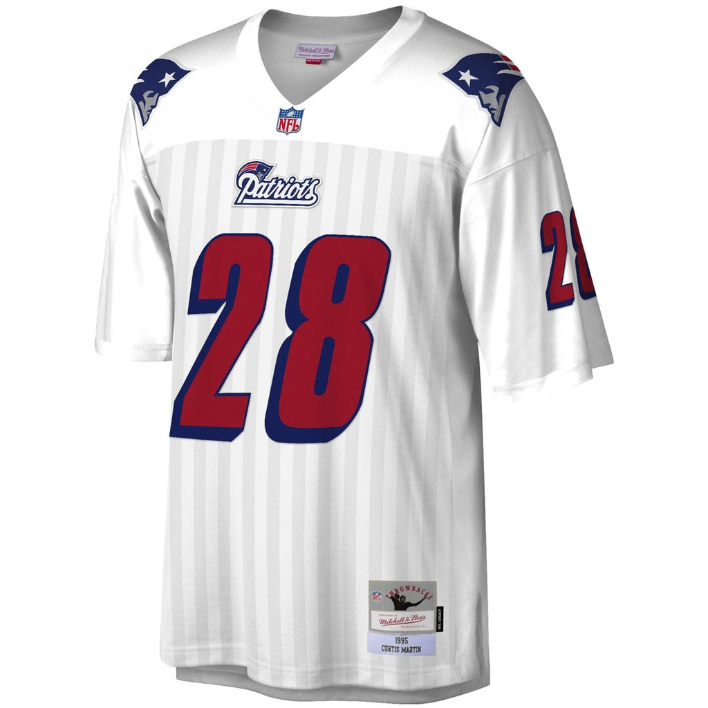 New England Patriots Curtis Martin Mitchell & Ness White Legacy Replica Jersey product image 2, provided for visual