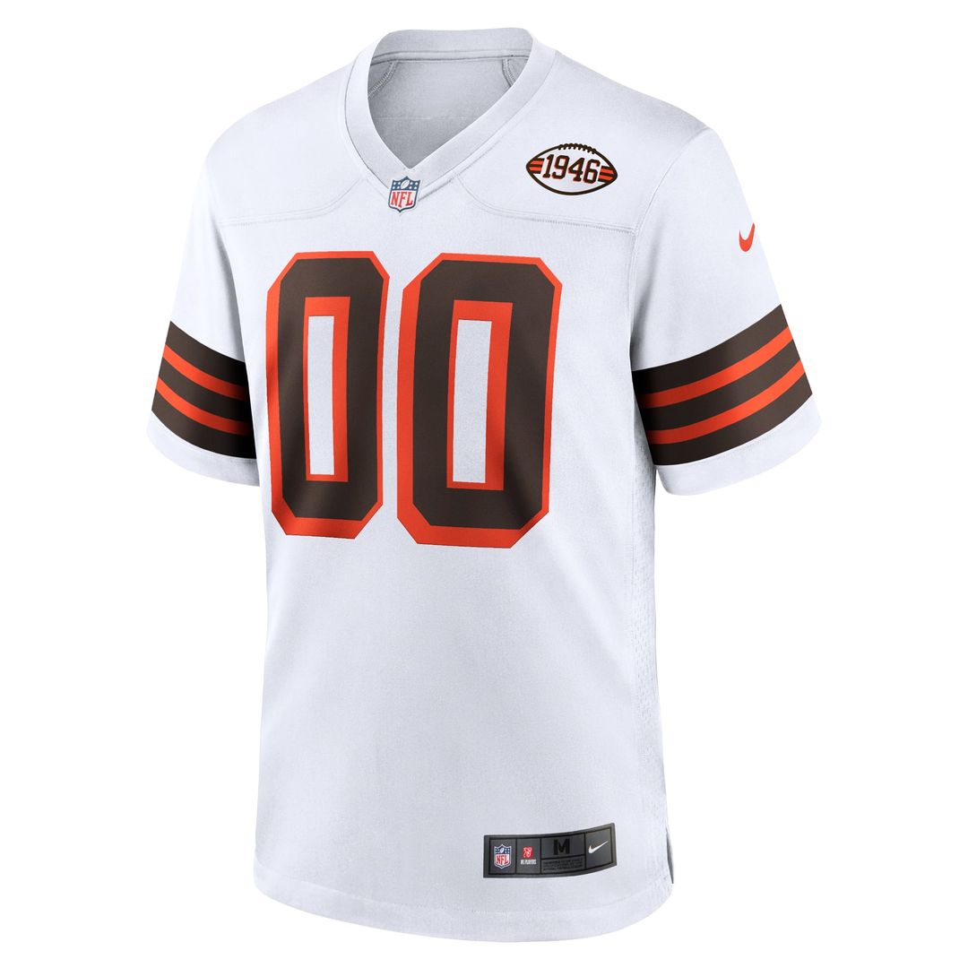 Cleveland Browns Nike White 1946 Collection Alternate Custom Jersey product image 2, provided for visual reference and