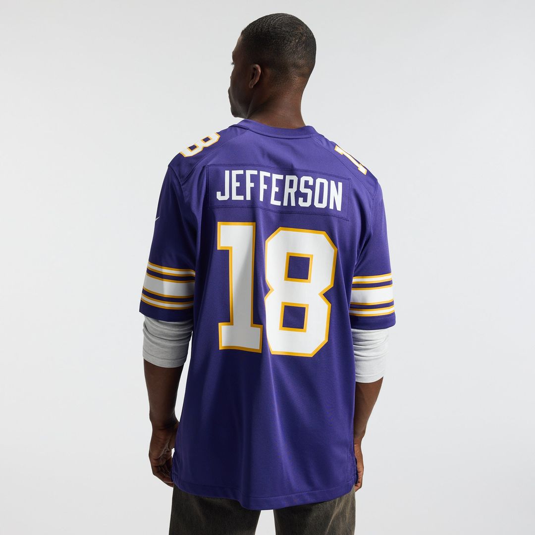 Minnesota Vikings Justin Jefferson Nike Purple Classic Player Game Jersey product image 19, provided for visual reference