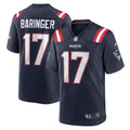 New England Patriots Bryce Baringer Nike Navy Team Game Jersey product image 1, provided for visual reference and product