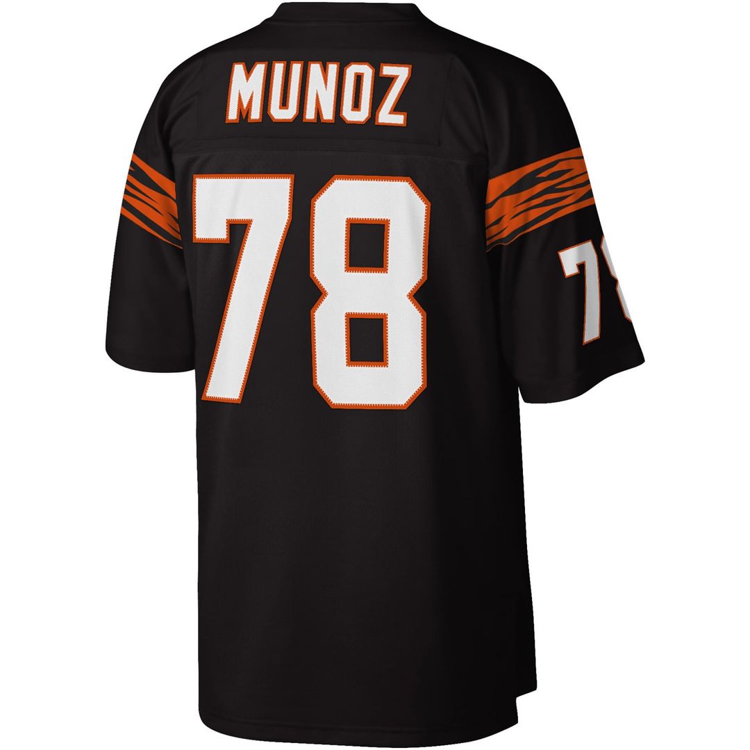 Cincinnati Bengals Anthony Muñoz Mitchell & Ness Black Legacy Replica Jersey product image 3, provided for visual reference