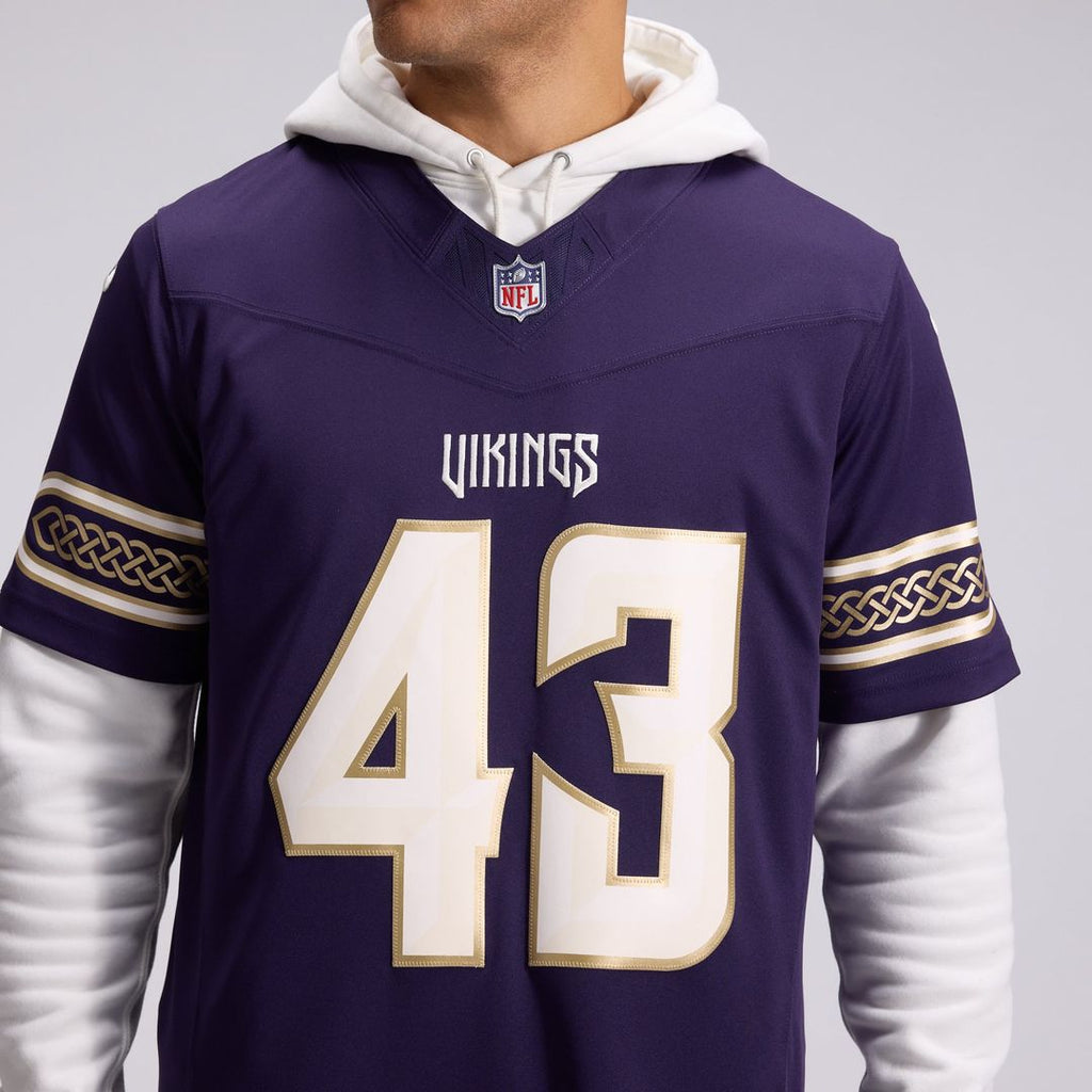 Minnesota Vikings Andrew Van Ginkel Nike Purple 2026 Rivalries Collection Stitched Limited Jersey product image 8, provided