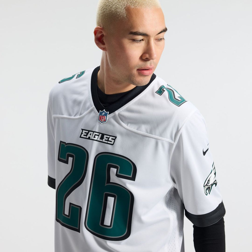 Philadelphia Eagles Saquon Barkley Nike White Game Jersey product image 23, provided for visual reference and product detail