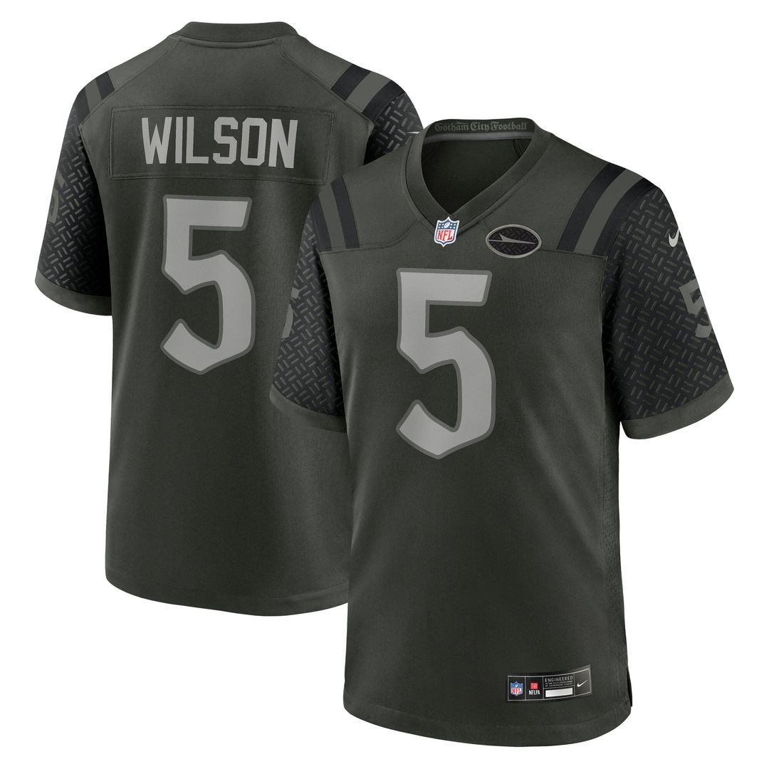 New York Jets Garrett Wilson Nike Green Rivalries Collection Game Jersey product image 1, provided for visual reference and