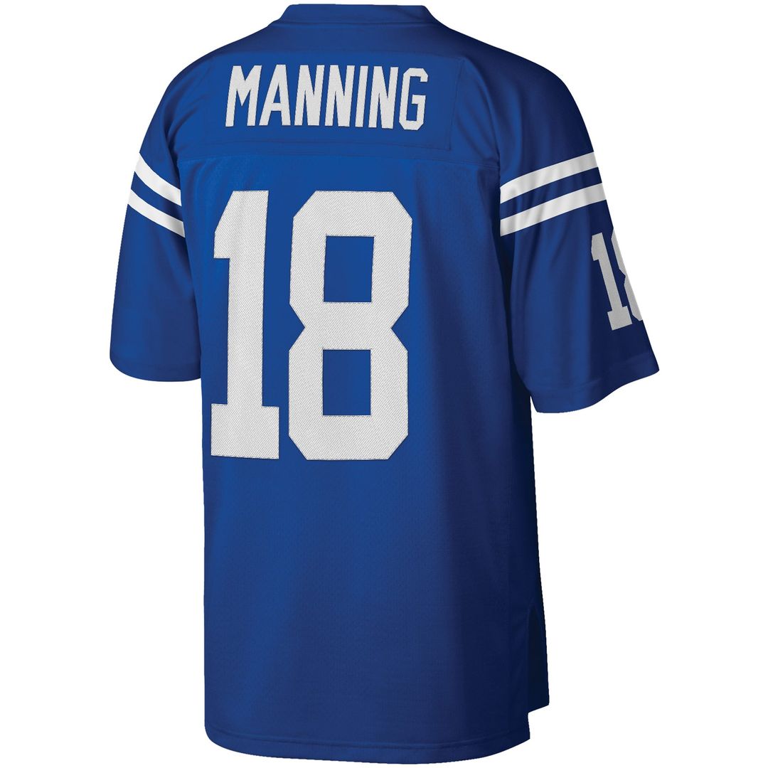 Indianapolis Colts Peyton Manning Mitchell & Ness Royal Big & Tall 1998 Retired Player Replica Jersey product image 3,
