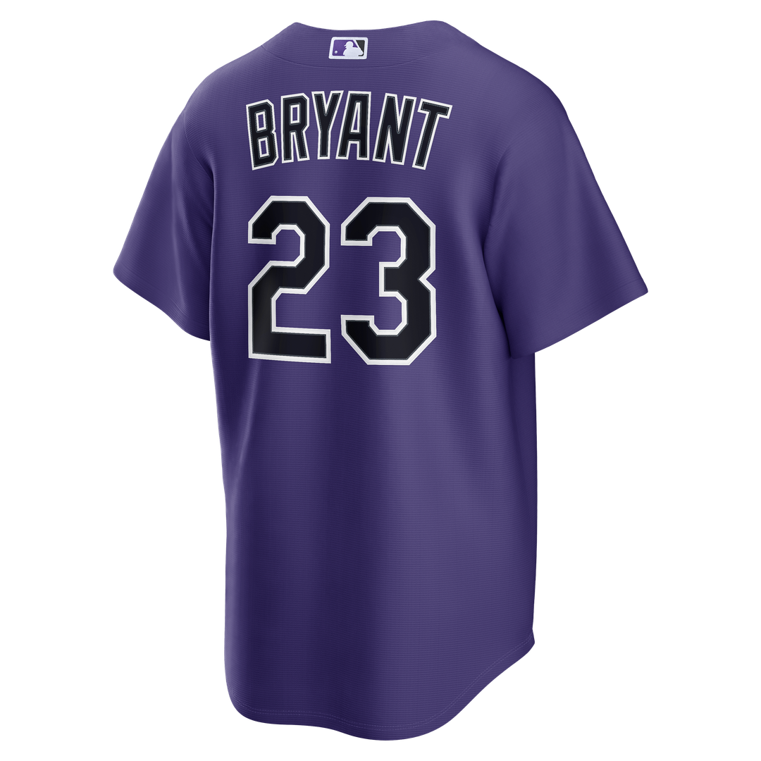 Colorado Rockies Kris Bryant Nike Purple Alternate Replica Jersey product image 3, provided for visual reference and product