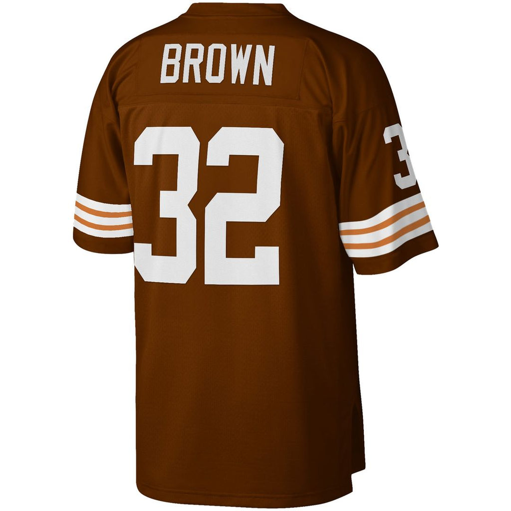 Cleveland Browns Jim Brown Mitchell & Ness Brown Big & Tall 1963 Retired Player Replica Jersey product image 3, provided for