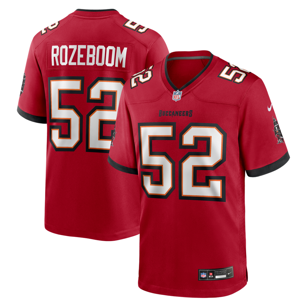 Tampa Bay Buccaneers Christian Rozeboom Nike Red Team Game Jersey product image 1, provided for visual reference and product