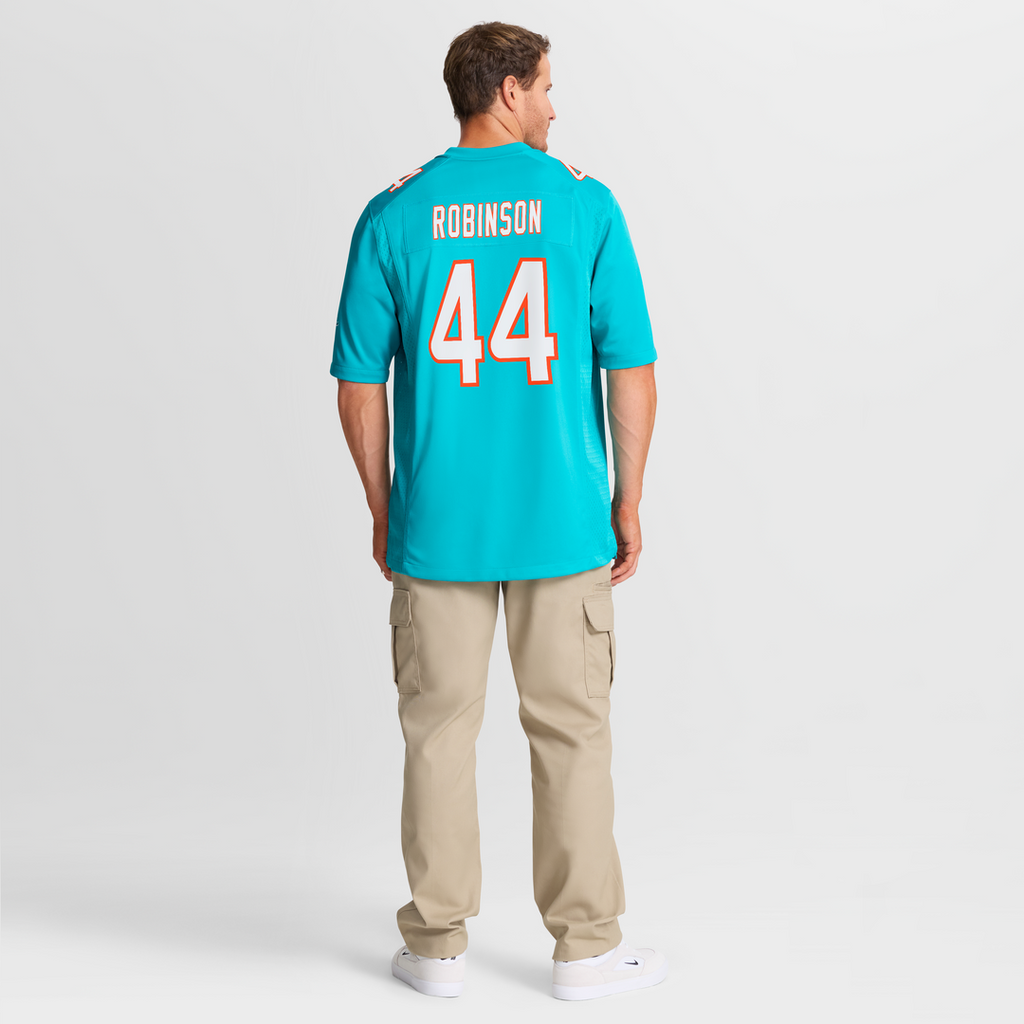 Miami Dolphins Chop Robinson Nike Aqua Game Jersey product image 8, provided for visual reference and product detail review
