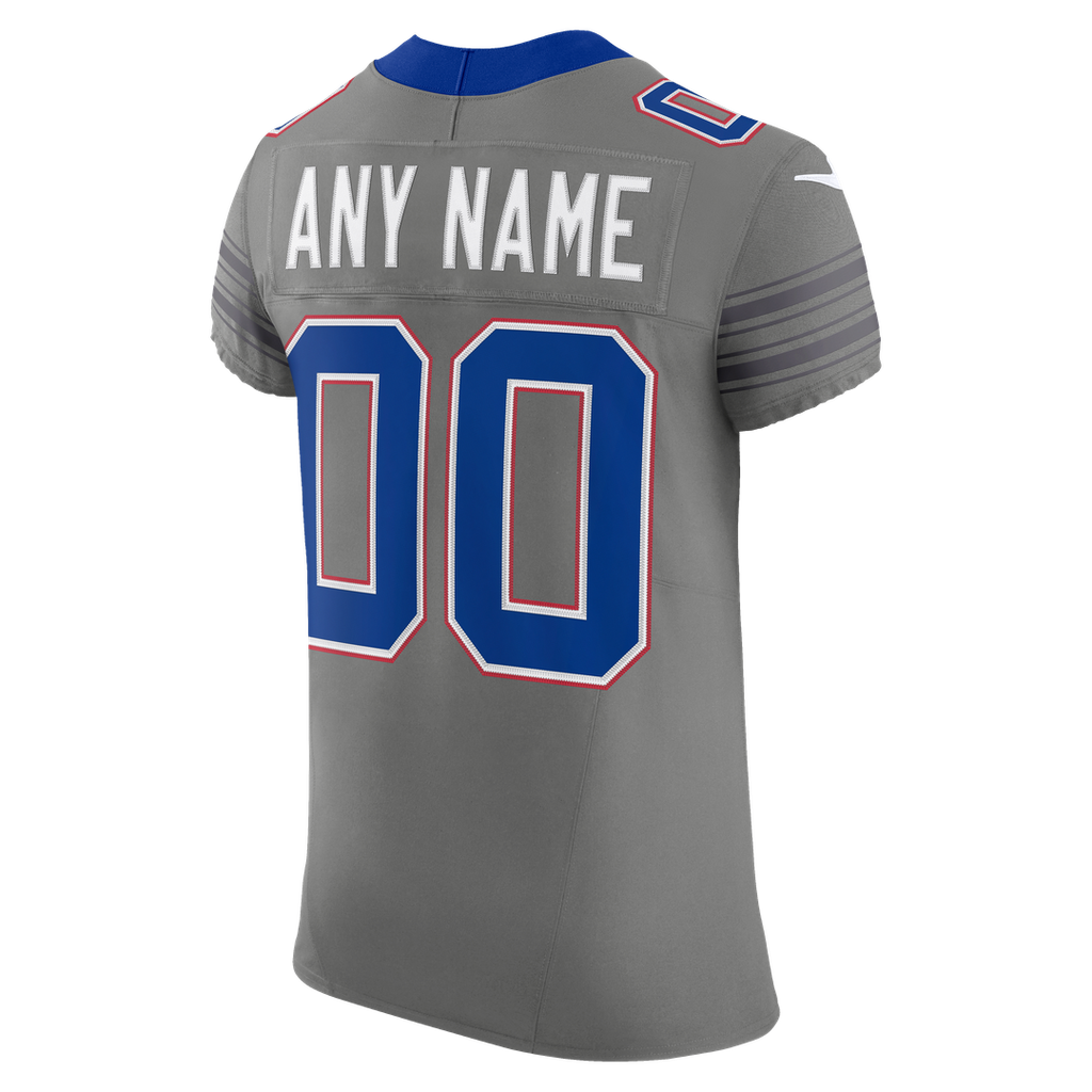 Buffalo Bills Nike Gray Nickel City Vapor F.U.S.E. Custom Elite Jersey product image 3, provided for visual reference and