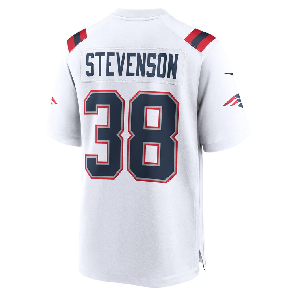 New England Patriots Rhamondre Stevenson Nike White Game Player Jersey product image 3, provided for visual reference and