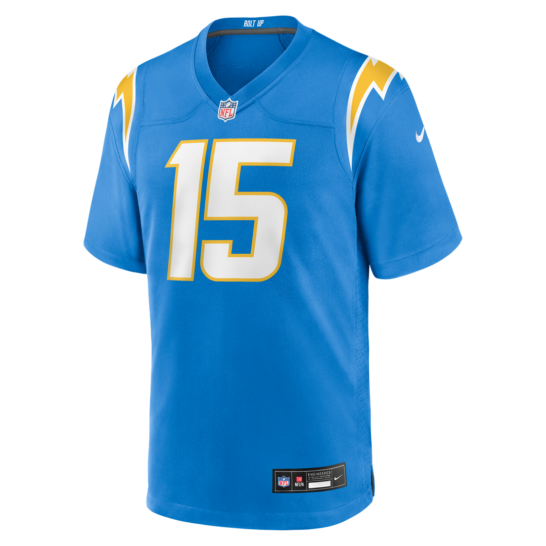 Los Angeles Chargers Ladd McConkey Nike Powder Blue Player Game Jersey product image 2, provided for visual reference and