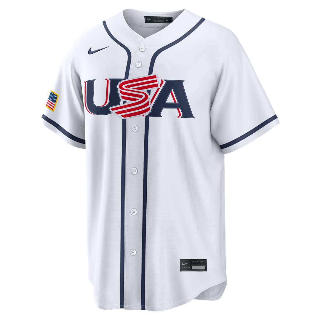 USA Baseball Roman Anthony Nike White 2026 World Baseball Classic Home Stadium Jersey product image 2, provided for visual